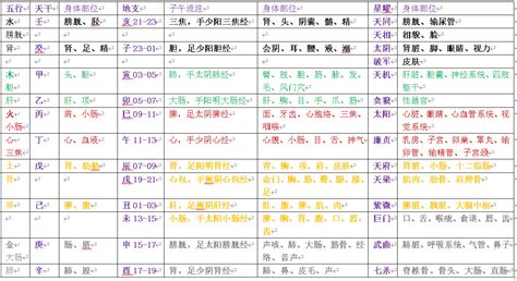 五行身体部位|“五行”和“身体部位”对照表